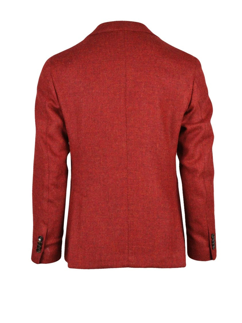L.B.M. 1911 Rounded Wool Jacket With Button Closure And Patch Pockets