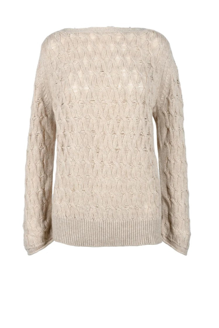 Malo Optimum Cashmere Wool Sweater - Beige