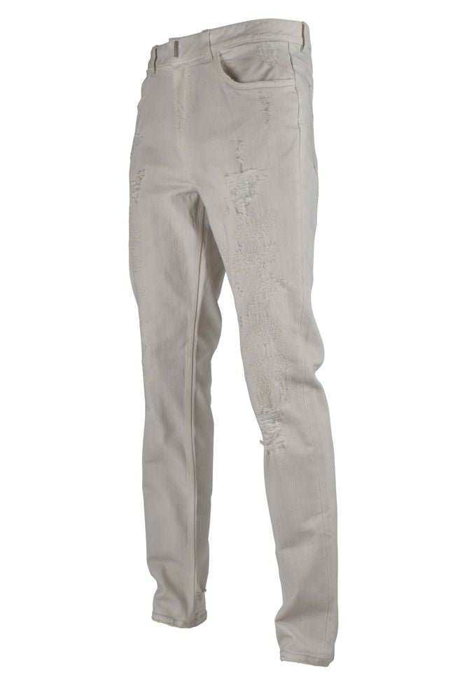 Givenchy Off-White Slim-Fit Jeans With Ripped Detail