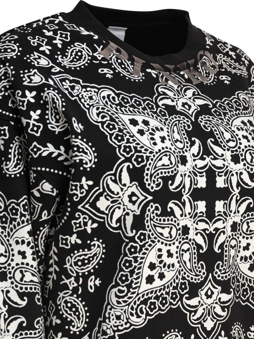 Pinko Paisley Pattern Cotton Sweatshirt