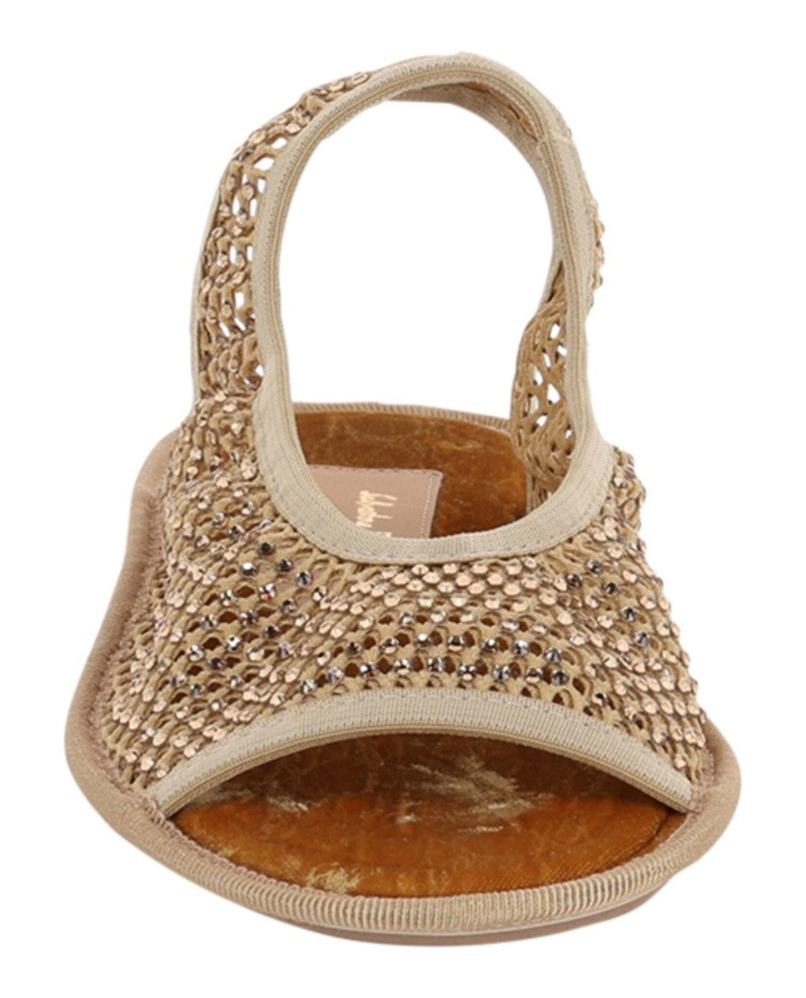 Ferragamo Anio Crystal Embellished Slingback Sandals