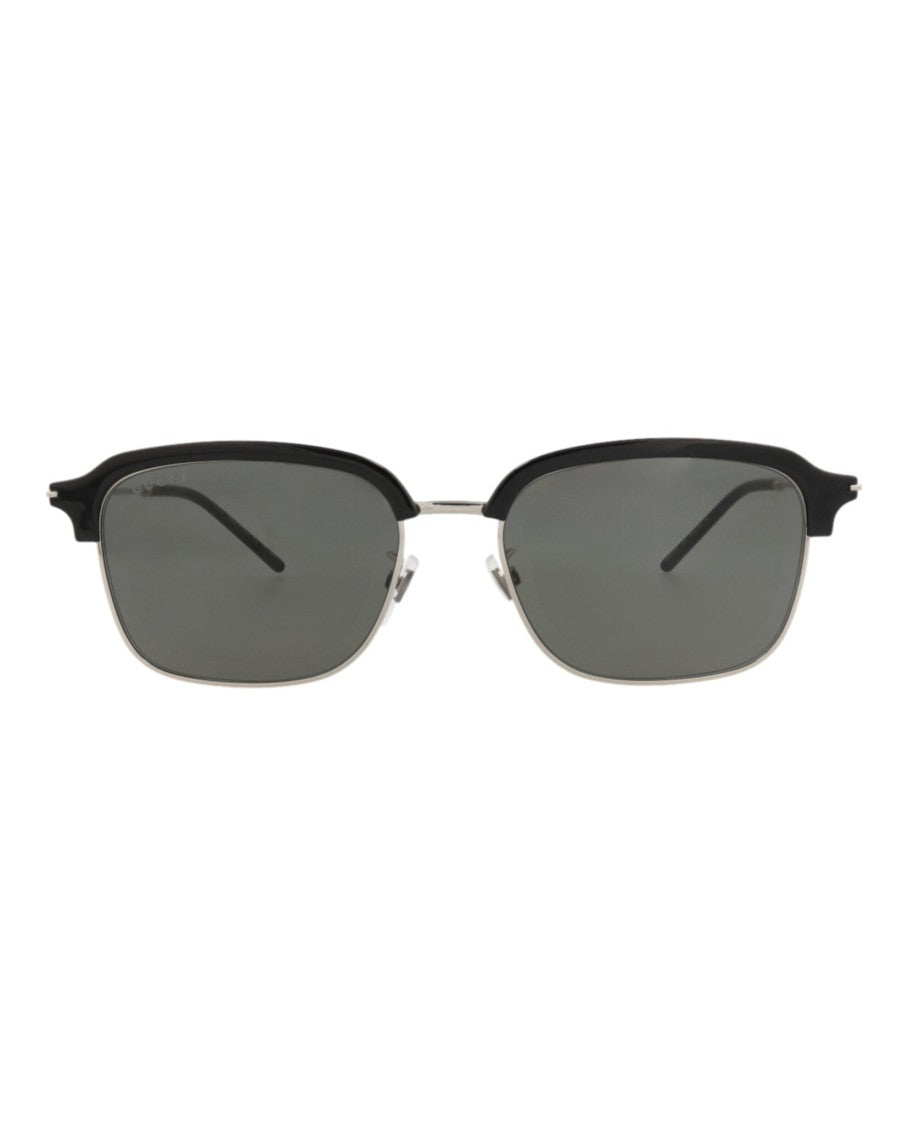 Gucci Square-Frame Metal Sunglasses