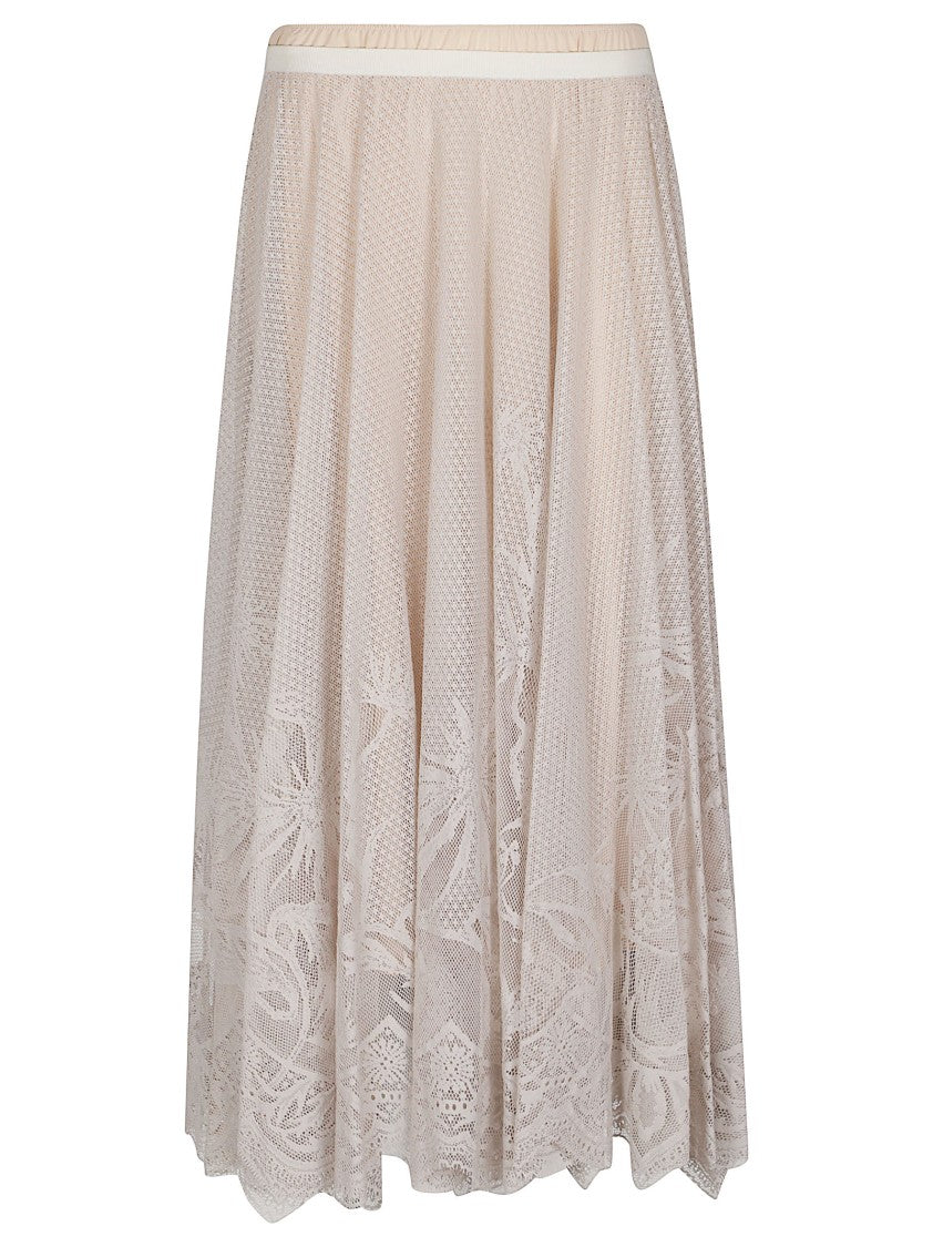 Fabiana Filippi Long Maxi Cotton-Blend Maxi Skirt