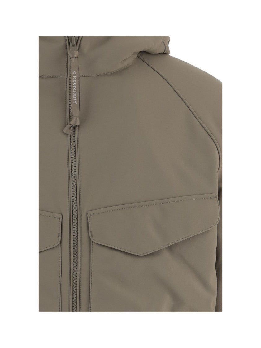 C.P. Company Beige Stretch Nylon Hooded Jacket