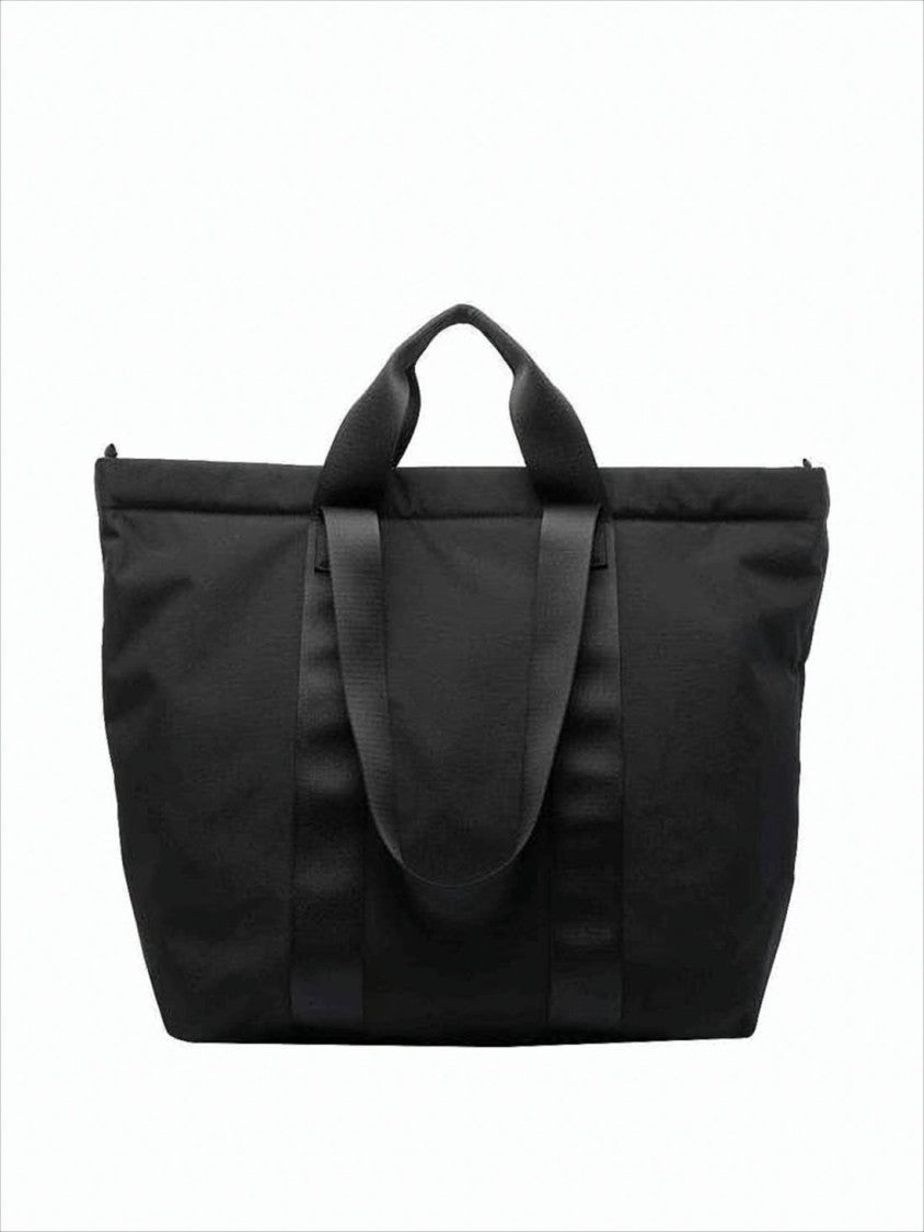 Y-3 Structured Black Polyester Tote Bag With Adjustable Straps