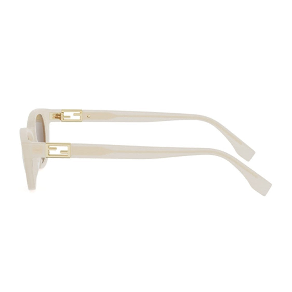 Fendi White Tube Acetate Sunglasses