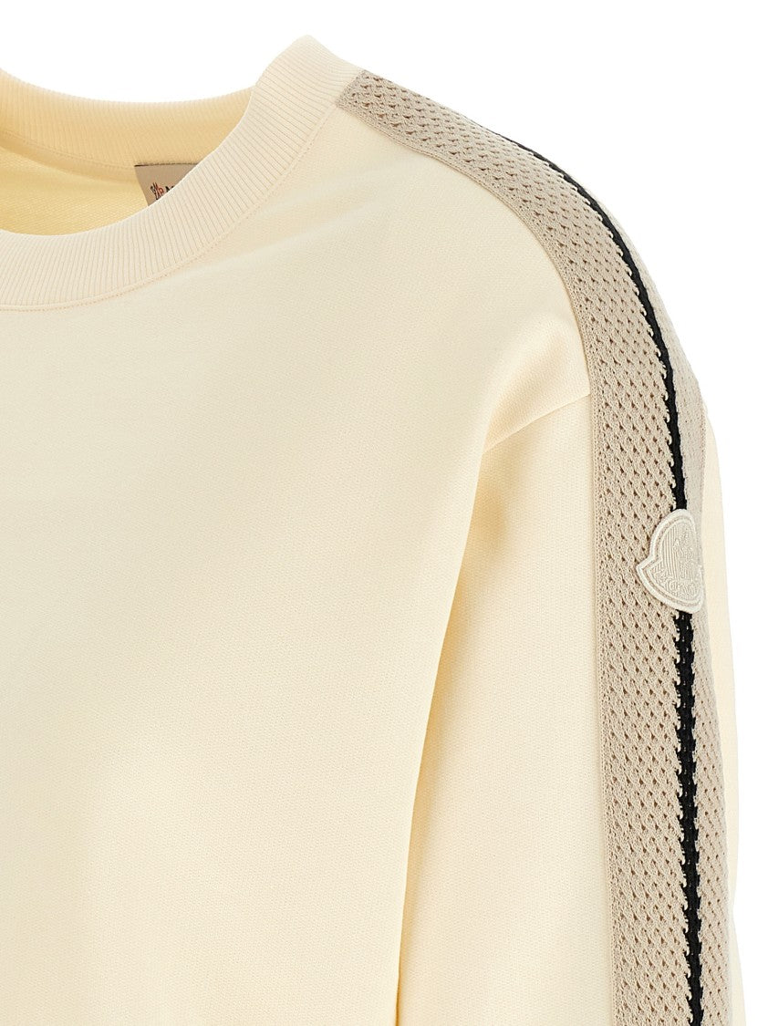 Moncler Oversized Cotton Jersey Sweatshirt With Crochet Detailing