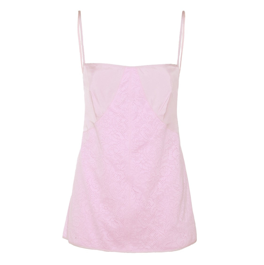 Jil Sander Pink Cotton Laces Details Top