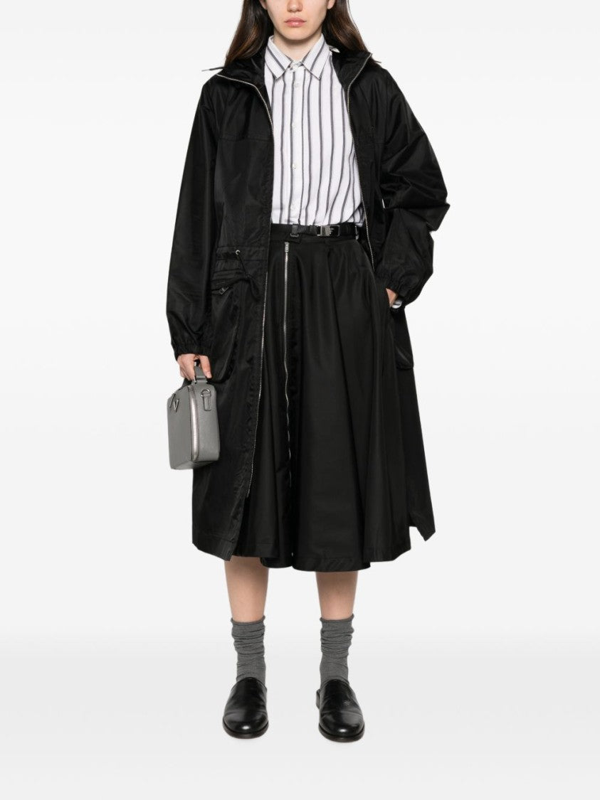 Prada Black Hooded Relaxed Flap Jacket