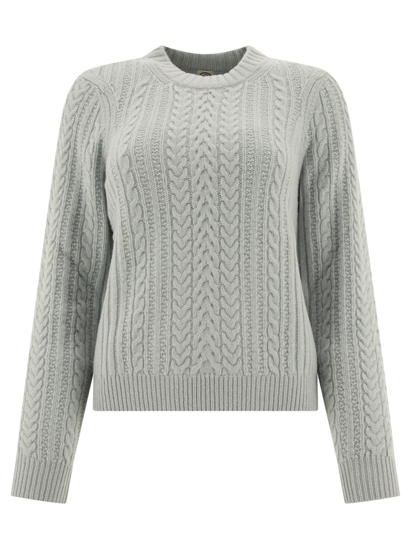 Ines De La Fressange Intricately Braided Knit Sweater