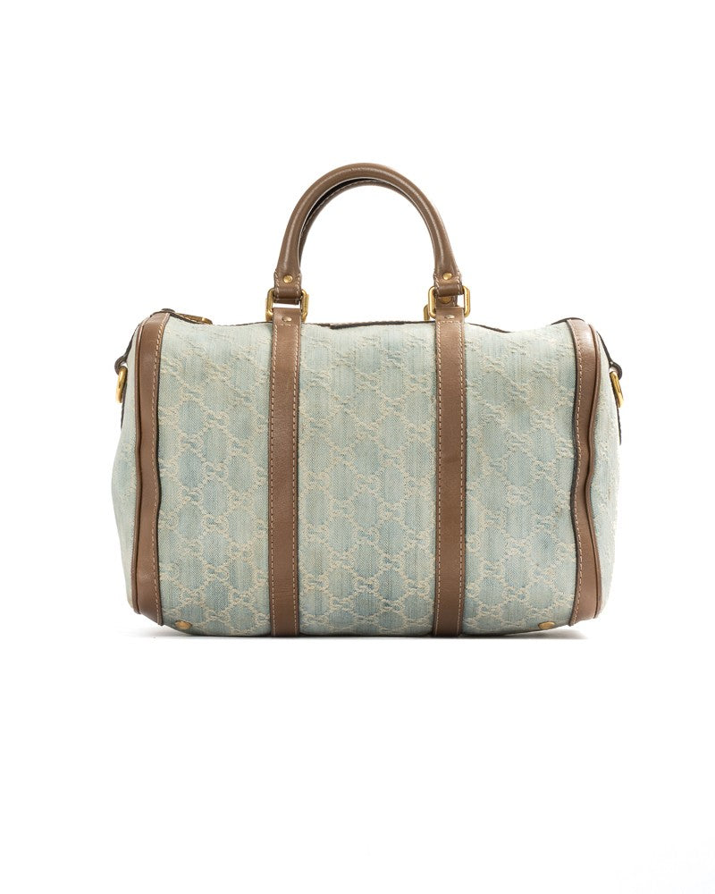 Gucci Boston Medium Gg Denim Brown
