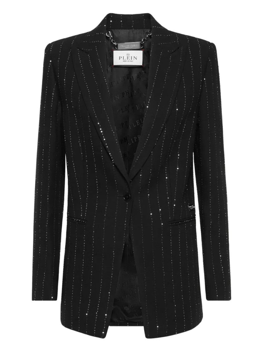 Philipp Plein Pailettes Boyfriend Fit Blazer