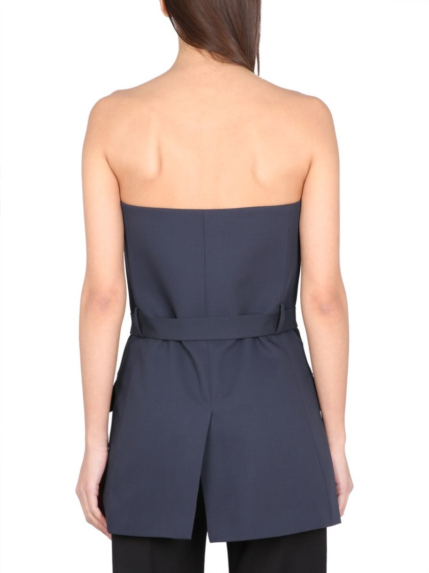 Our Legacy Tailored Strapless Top With Belted Waist