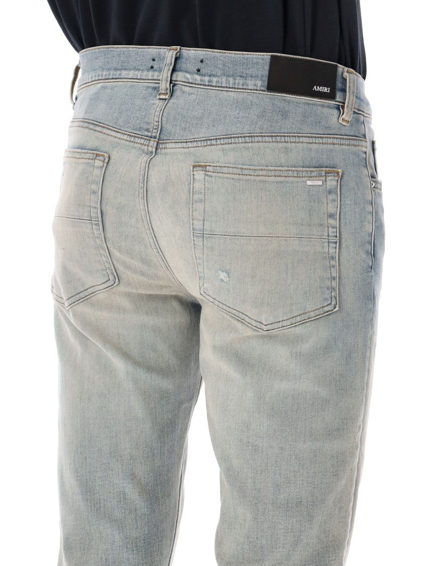 Amiri Skinny Fit Stack Jeans With Extended Inseam