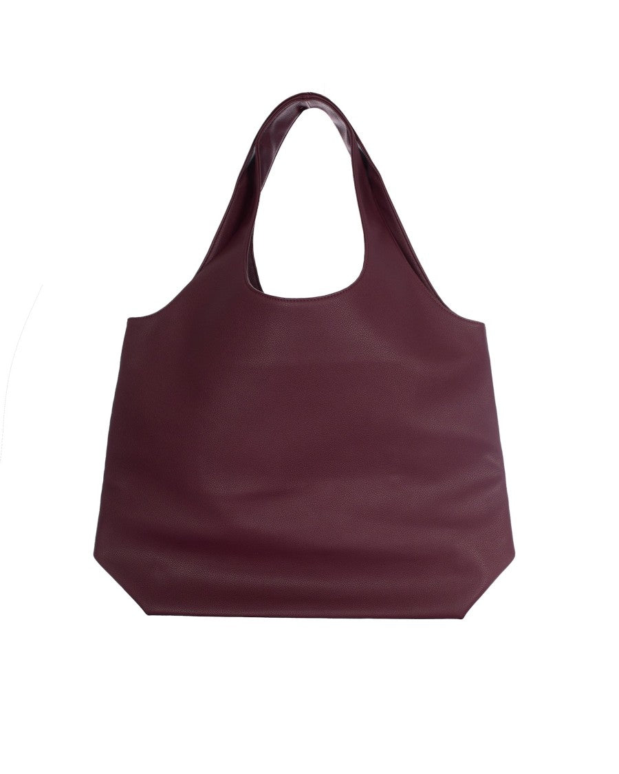 A.P.C. Ninon Tote Shoulder Bag In Burgundy