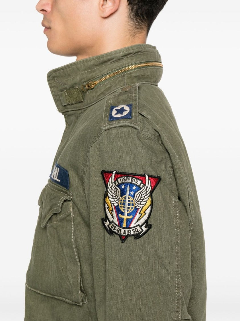 Polo Ralph Lauren Military-Inspired Green Coat With Embroidered Patches