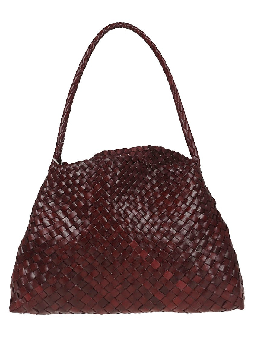 Dragon Irregularly Woven Leather Shoulder Bag