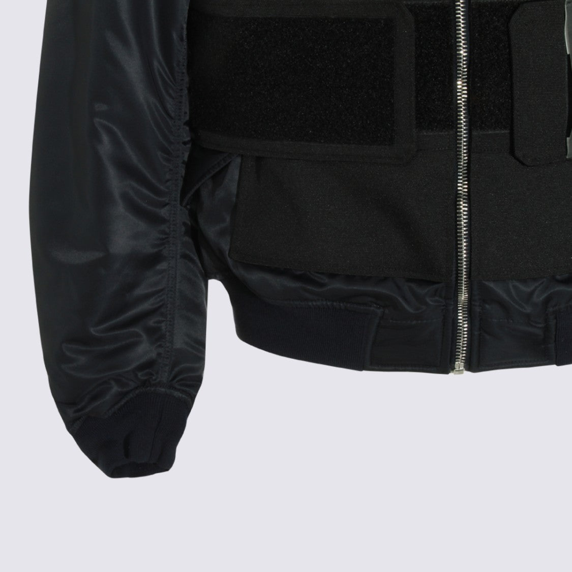 Awge Bomber Jacket With Ribbed Cuffs And Signature Patches