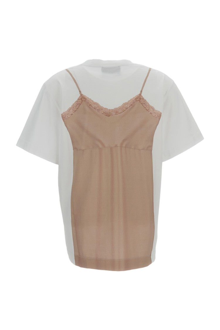 Simone Rocha Bow Sash Slip Dress Trompe L'oeil Print T-Shirt