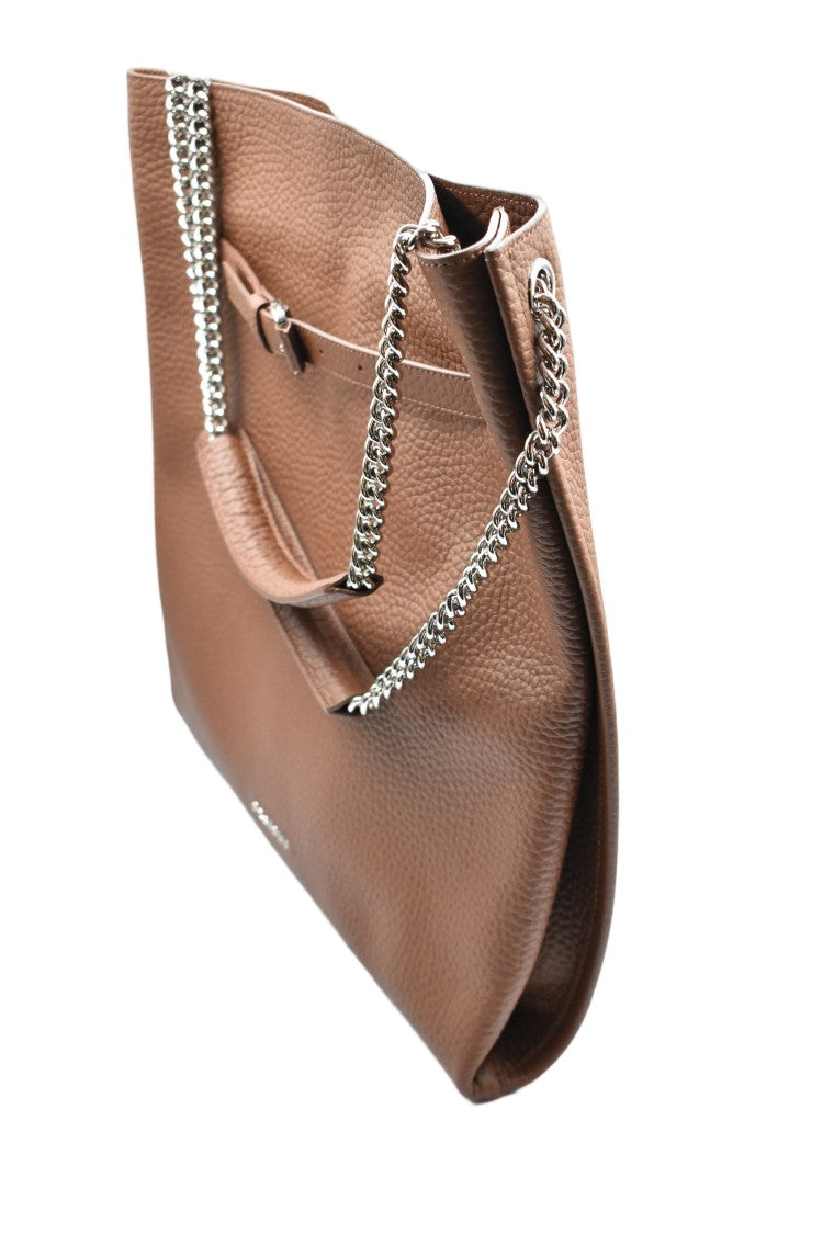 Orciani Cocoa Structured Soft Contours Rebellious Handbag