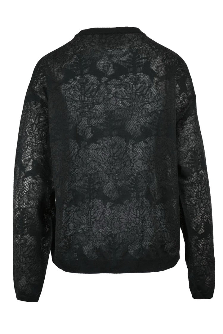 Fabiana Filippi Black Long-Sleeved T-Shirt