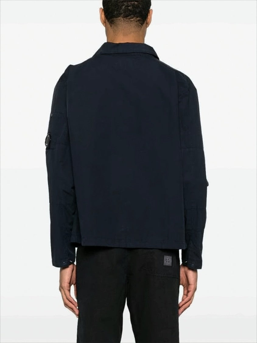 C.P. Company Long-Sleeve Boxy Fit Shirt With Round Lens Detail