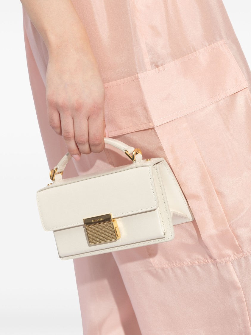 Golden Goose Venezia Small Structured Gold Clasp Handbag
