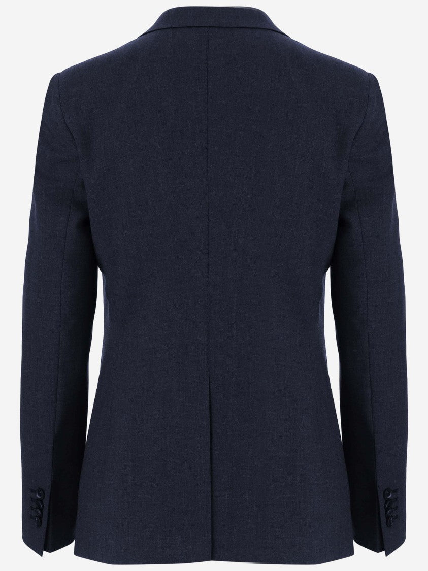 Tagliatore Tailored Stretch Wool Jacket With Pointed Lapels