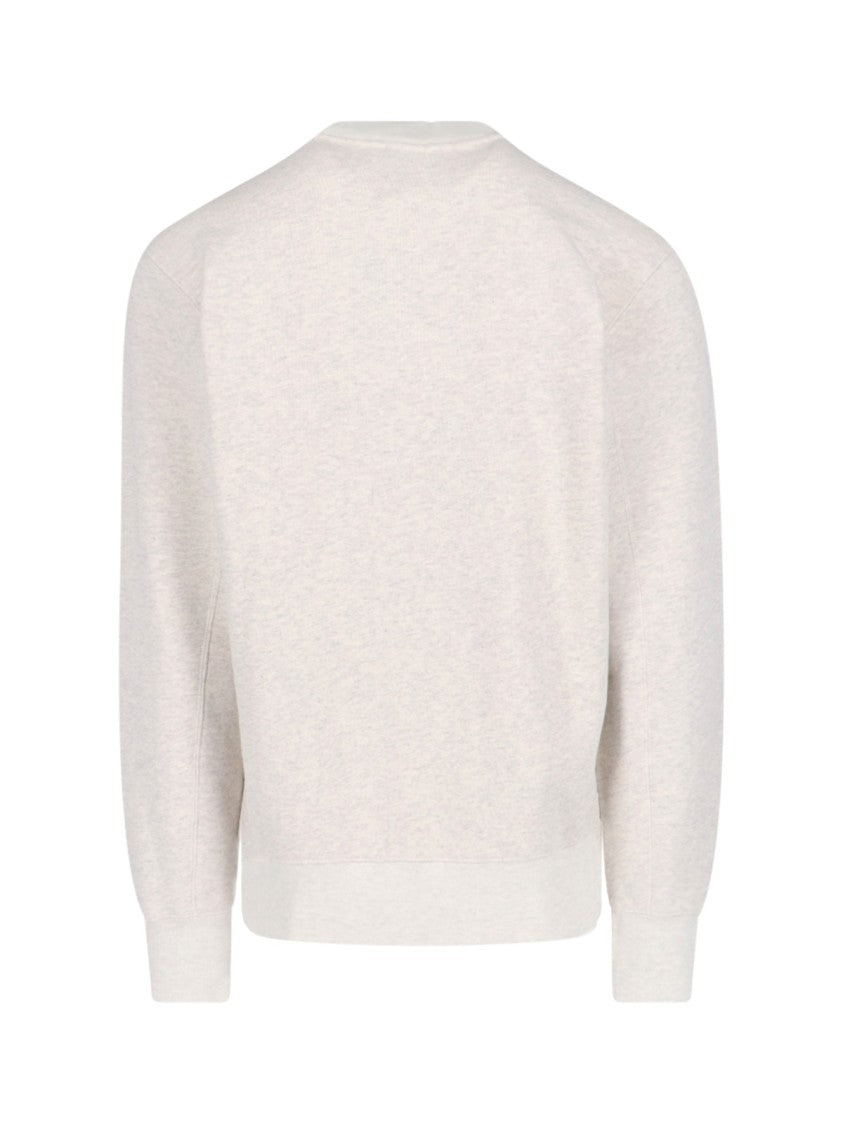 Autry Light Grey Cotton Sweatshirt With Embroidered Logo