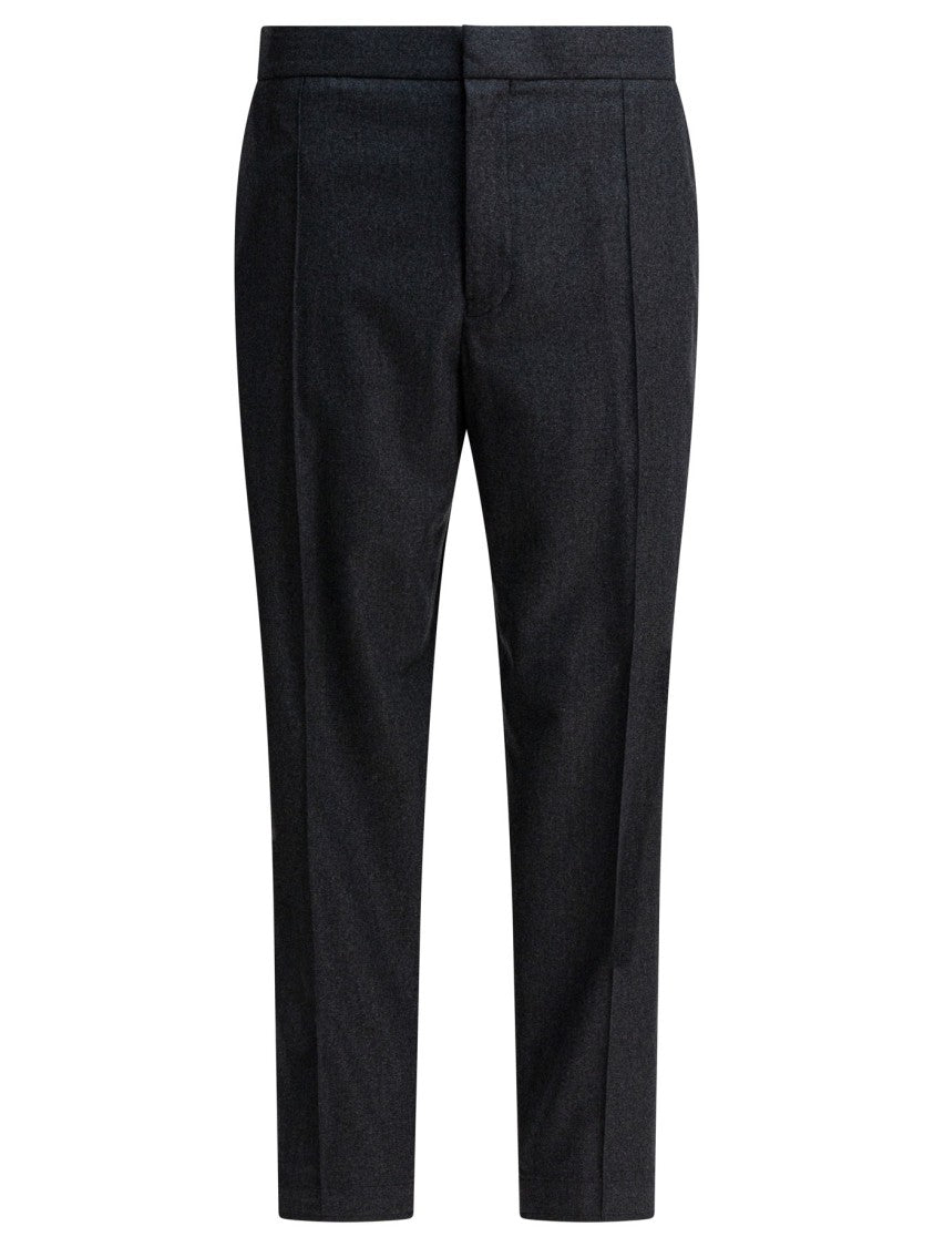 Zegna Tailored Black Trousers With Wool-Silk-Cashmere Blend
