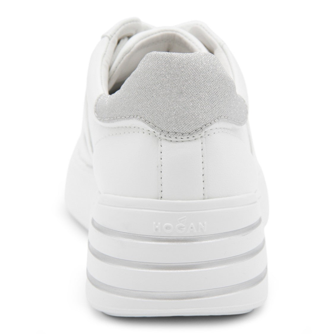 Hogan White Rebel Leather Low-Top Sneakers
