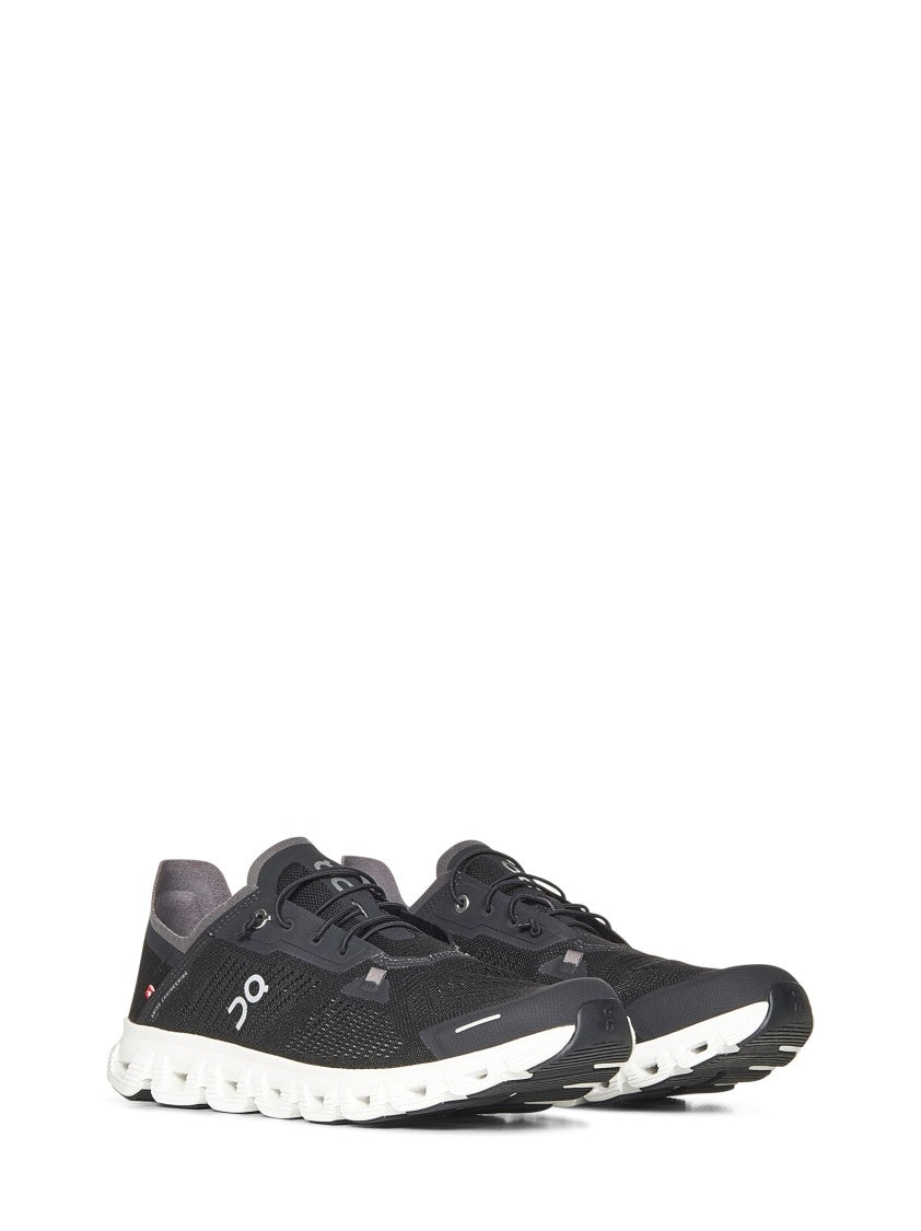 On Running Breathable Black Mesh Sneakers