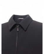 Emporio Armani Double Slider Zip Blazer With Classic Collar