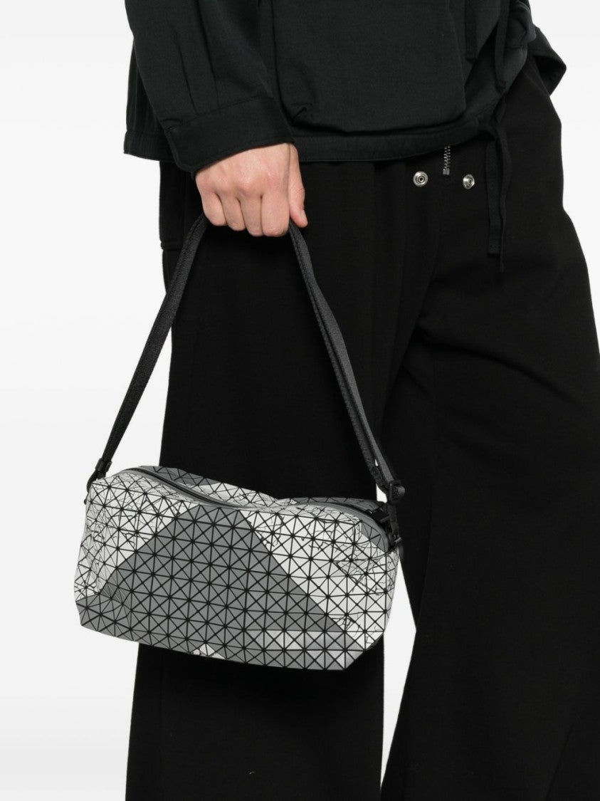 Bao Bao Issey Miyake Grey Geometric-Panel Matte Shoulder Bag