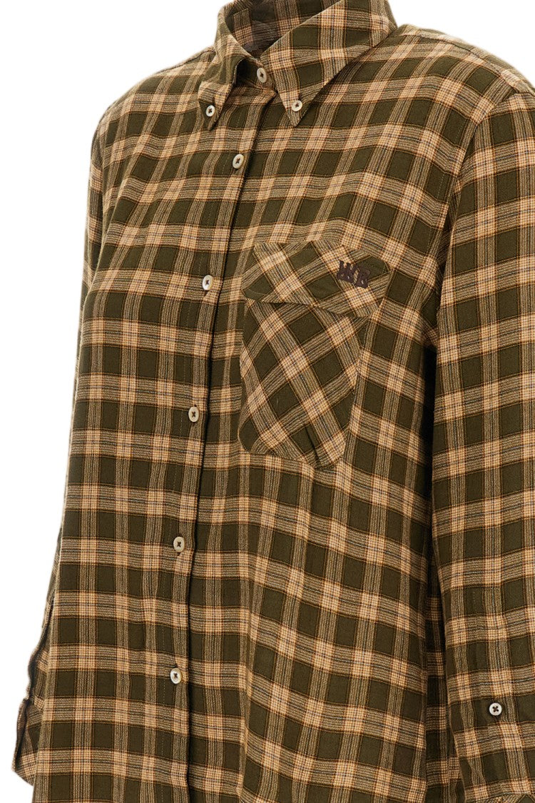 Wales Bonner Multicolor Ritual Checked Flannel Shirt