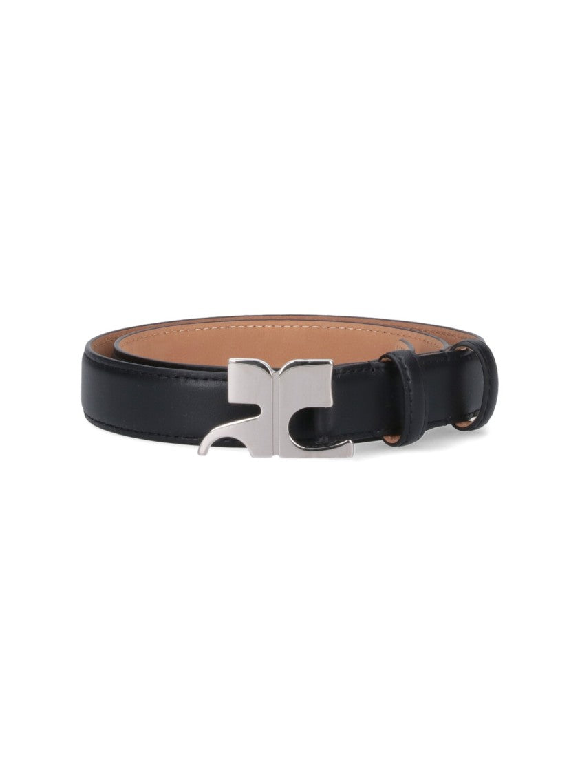 Courrèges Logo Belt – Black