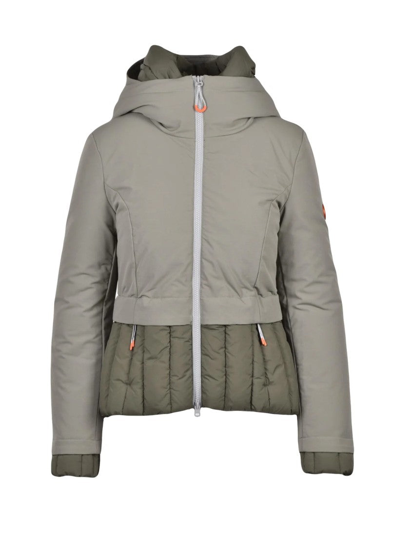 Dekker Sage Green Hooded Padded Polyamide-Blend Down Jacket