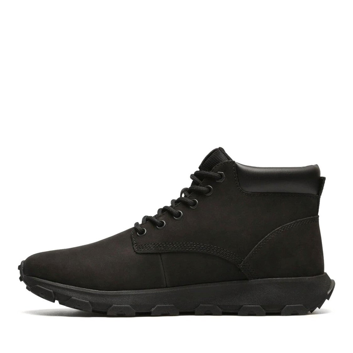 Timberland Winsor Park Black Minimalist Padded Collar Nubuck Boots
