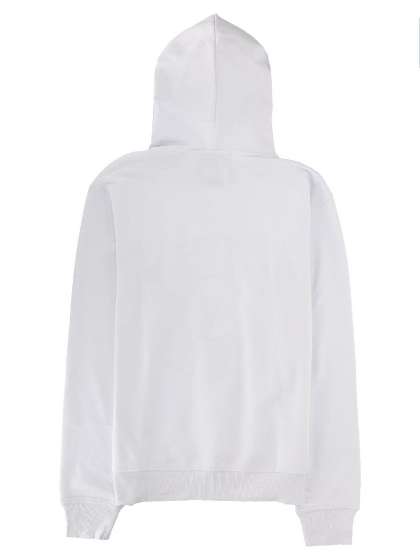 Versace Jeans Couture White Circular Logo Cotton Hoodie