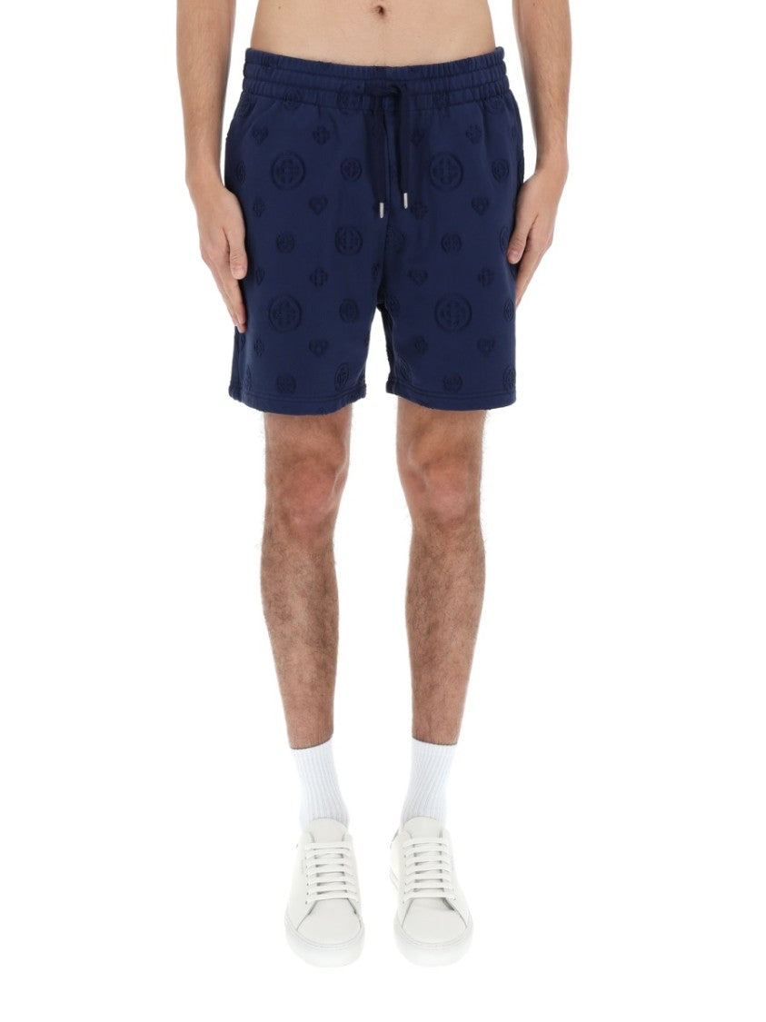 Casablanca Organic Cotton Embossed Logo Casual Shorts