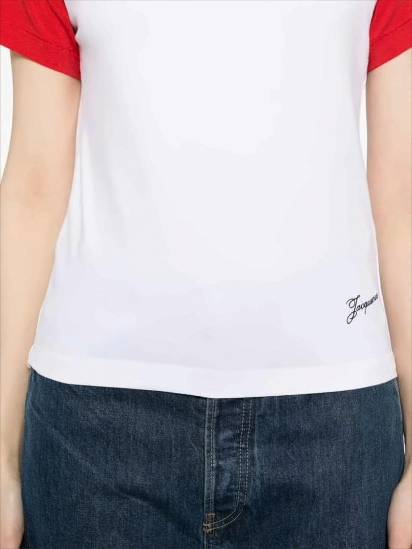 Jacquemus Classic Raglan Short-Sleeve T-Shirt With Contrasting Details