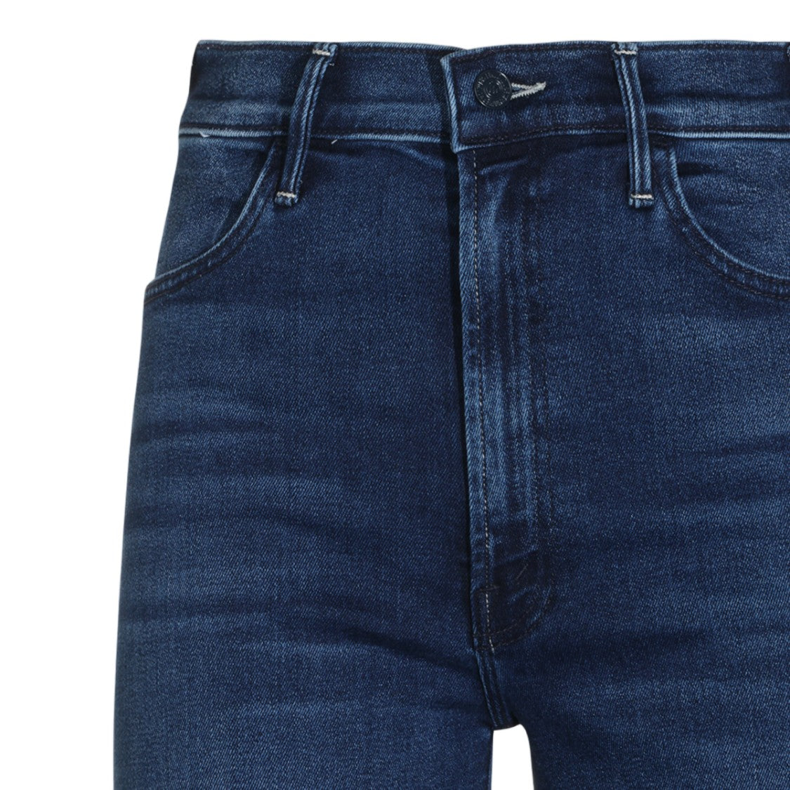 Mother High-Waisted Straight-Leg Jeans With Stitched Detail