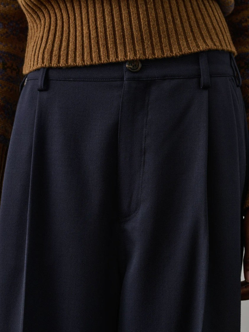 Soeur Wide-Leg High-Waist Frejus Trousers With Button Fastening And Side Pockets