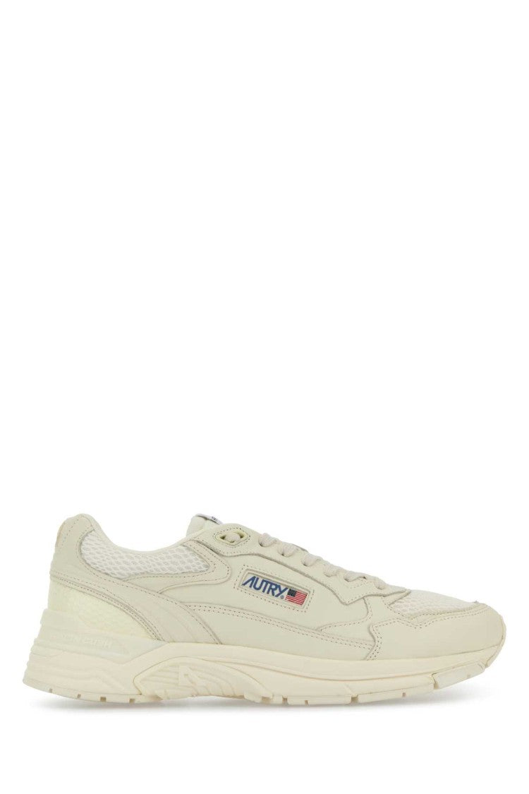 Autry White Leather And Mesh Hyperway Sneakers