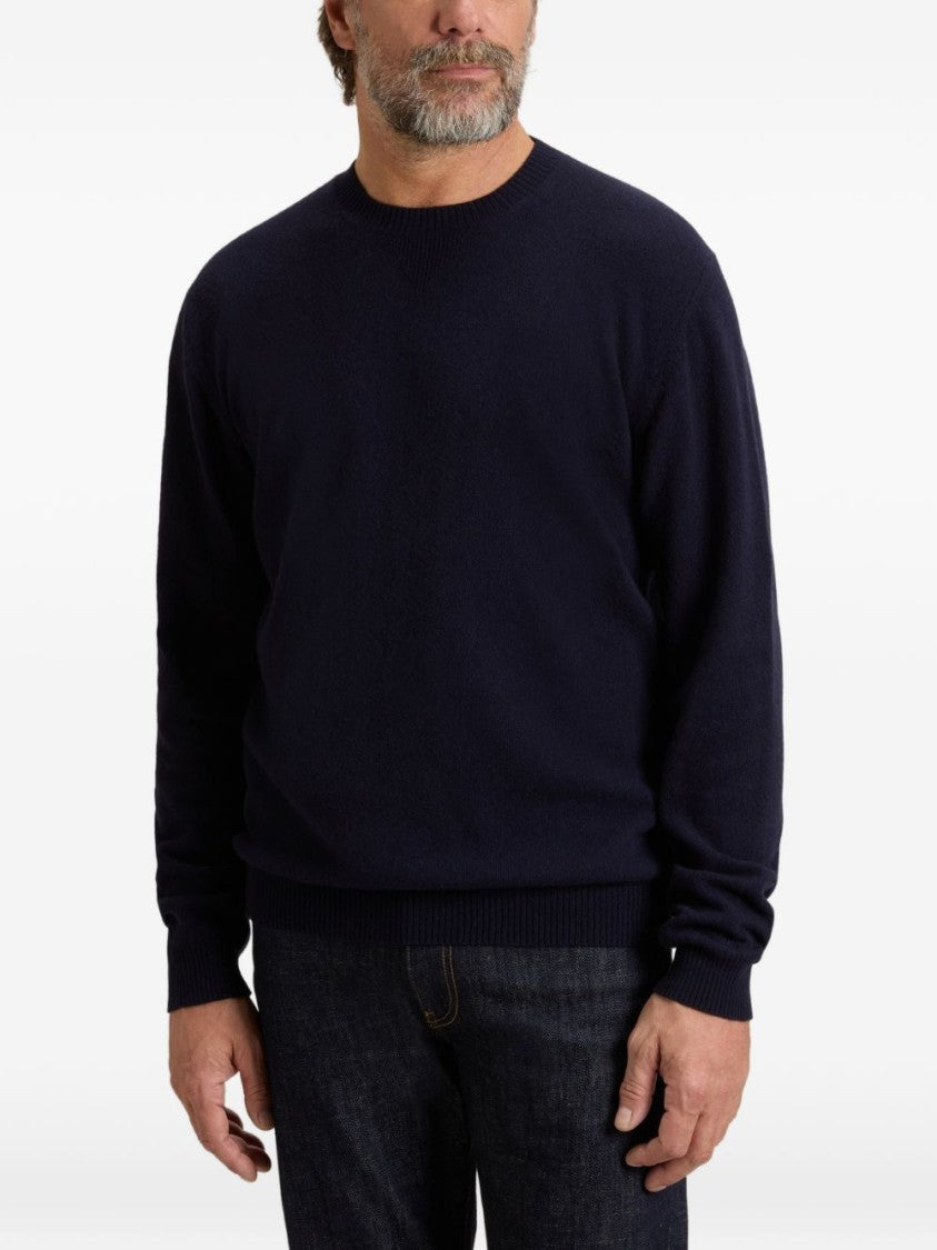 Woolrich Fine-Knit Crew Neck Sweater With Ribbed Details