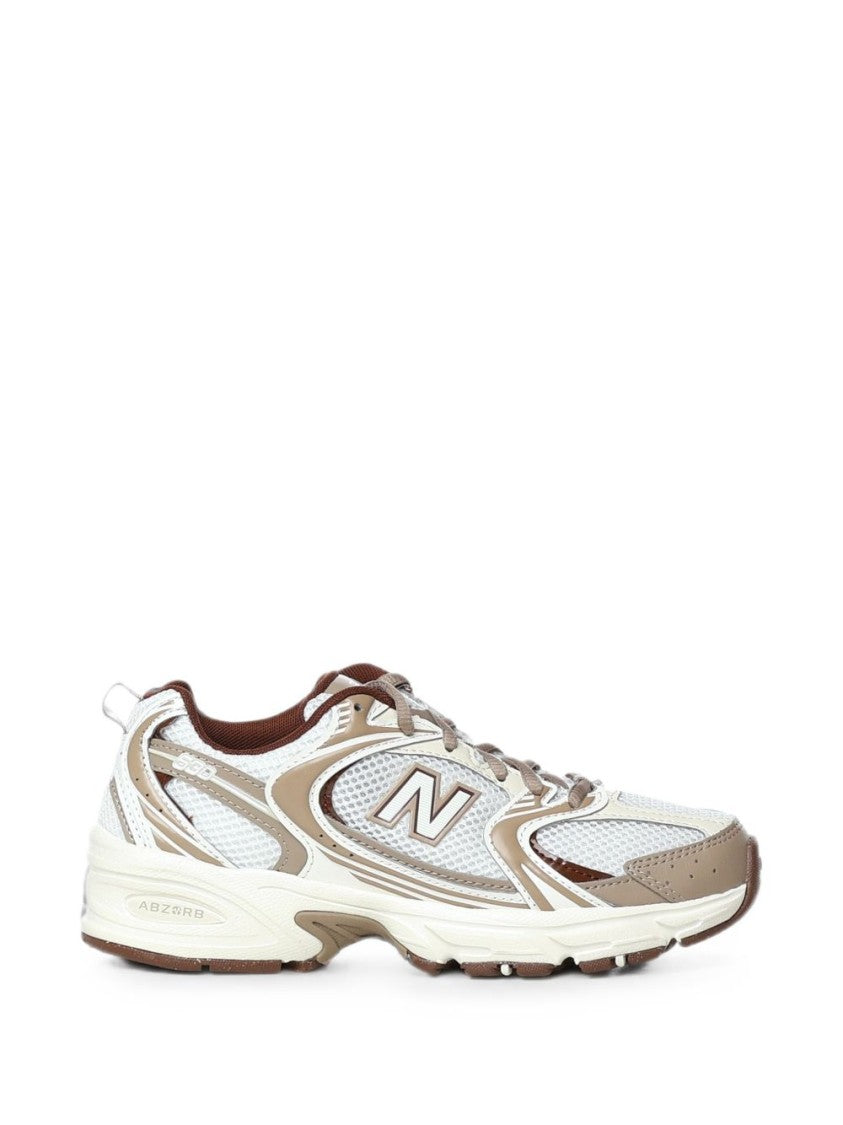 New Balance Lace-Up Sneakers With Breathable Mesh And Leather Overlays