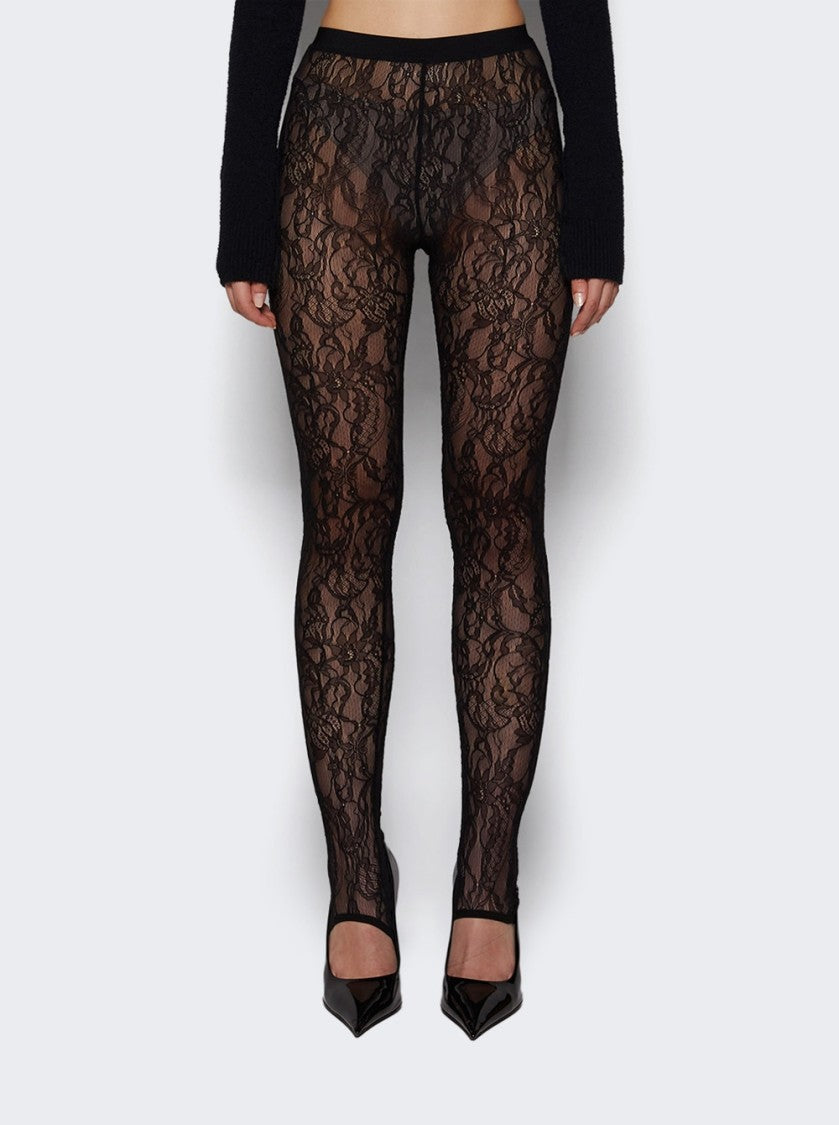 Wardrobe.Nyc Lace Stirrup Legging Black