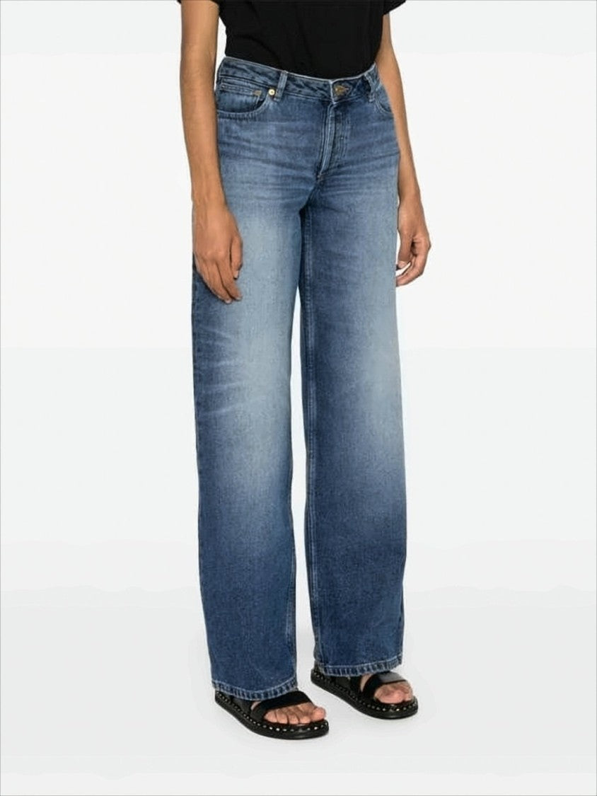 A.P.C. High-Waisted Medium-Wash Denim Pants