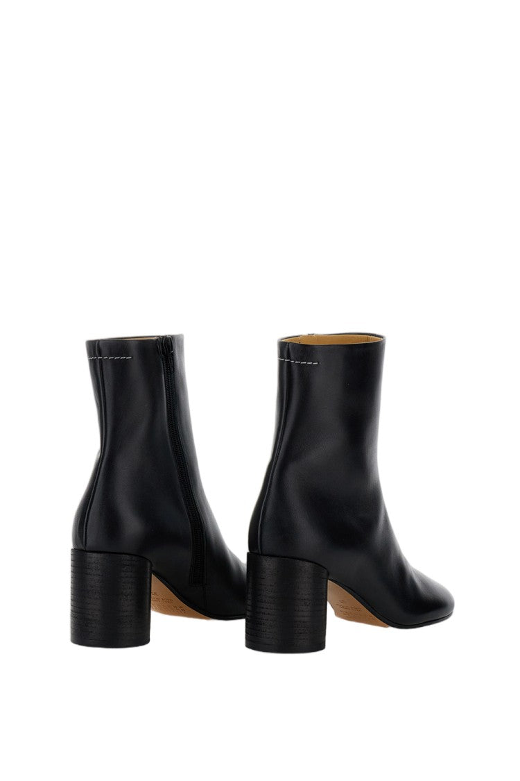 Mm6 By Maison Margiela Black Anatomic Nappa Ankle Boot