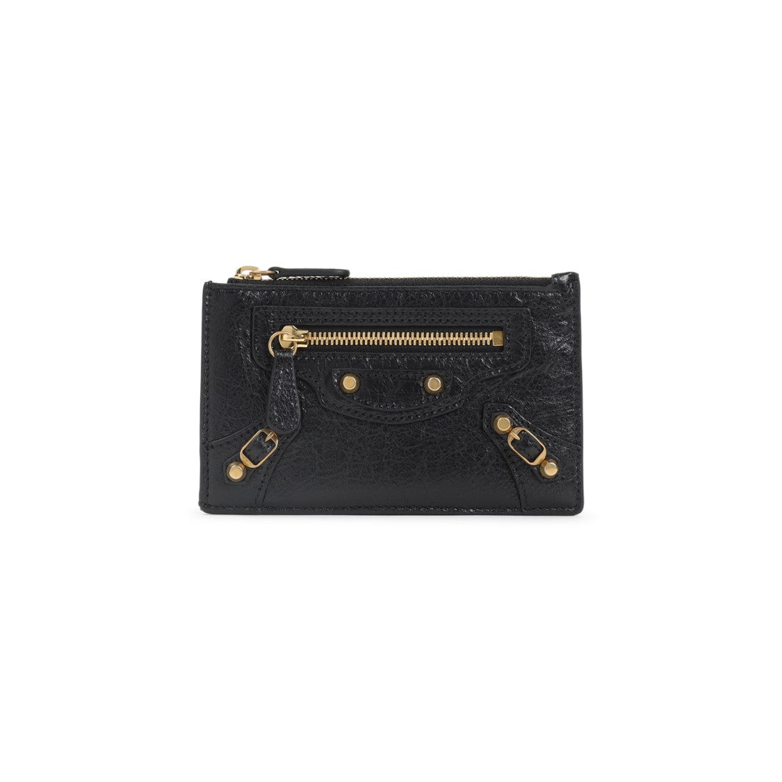 Balenciaga Black Lamb Leather Le City Long Card Holder